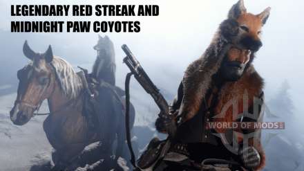 Coyote rubigineux et coyote d'ébène légenda