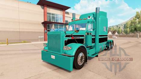 La peau Turquoise noir pour le camion Peterbilt  pour American Truck Simulator