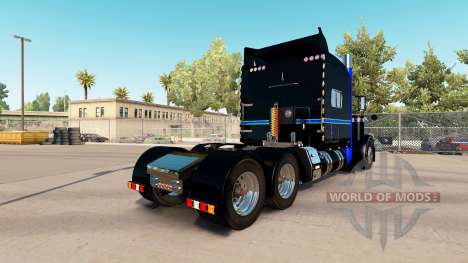 La peau Noir Vert Bleu au camion Peterbilt 389 pour American Truck Simulator