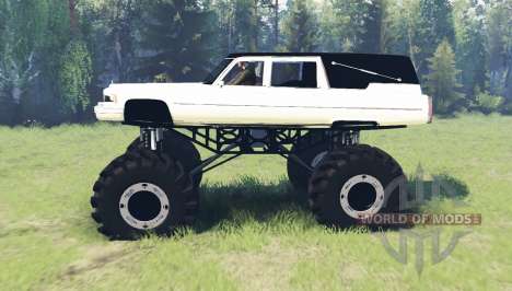 Cadillac Fleetwood hearse monster für Spin Tires
