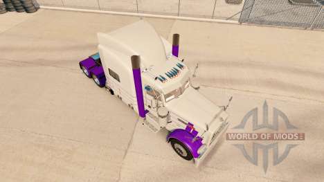 La peau Violet & Gris pour le camion Peterbilt 3 pour American Truck Simulator