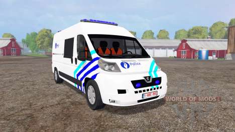 Peugeot Boxer Police vitre v1.1 pour Farming Simulator 2015