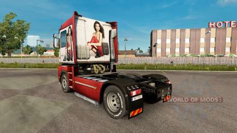La peau Irina Shayk sur un tracteur Renault Magn pour Euro Truck Simulator 2