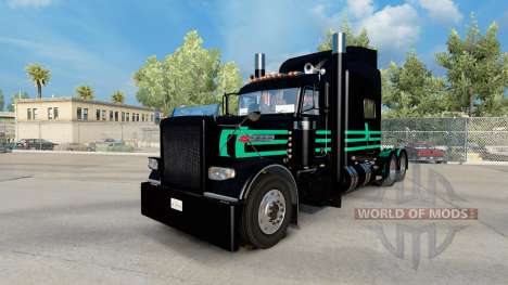 Скин Mint Green & Black на Peterbilt 389 für American Truck Simulator