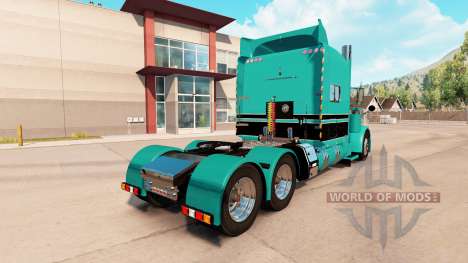 La peau Turquoise noir pour le camion Peterbilt  pour American Truck Simulator