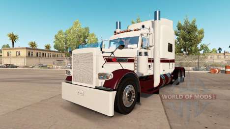 La peau Blanche Burgund au camion Peterbilt 389 pour American Truck Simulator
