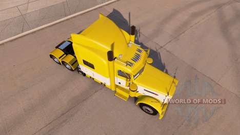 Haut Gelb und Weiß für die truck-Peterbilt 389 für American Truck Simulator