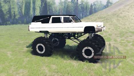 Cadillac Fleetwood hearse monster für Spin Tires
