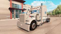La peau du Gris Et du Blanc Peterbilt 389 tracteur pour American Truck Simulator