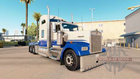 Le Bleu de la peau et Gris sur le camion Kenwort pour American Truck Simulator