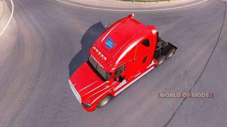 Скин États Logistique на Freightliner Cascadia pour American Truck Simulator