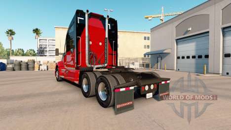 Peau rouge v1.1 pour le tracteur Kenworth T680 pour American Truck Simulator