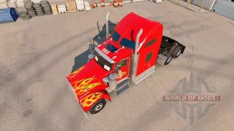 Flamme Haut für Kenworth W900 Zugmaschine für American Truck Simulator