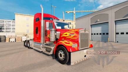 La flamme de la peau pour Kenworth W900 tracteur pour American Truck Simulator