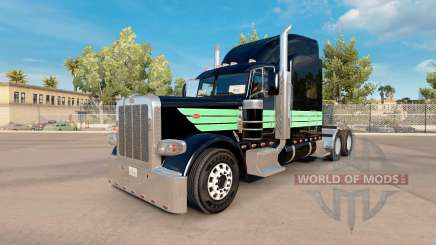 Haut-Mint-Grün und Schwarz für die truck-Peterbilt 389 für American Truck Simulator