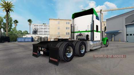 Die Haut Weiß & Grün auf der LKW-Kenworth W900 für American Truck Simulator