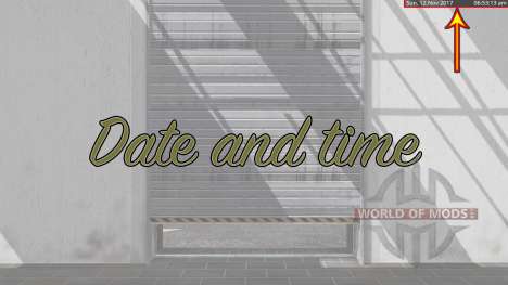 Date and time v2.0 für Farming Simulator 2017