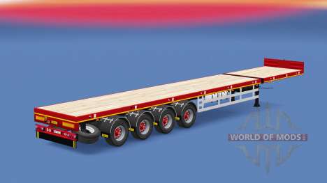 Doll flatbed trailer pour Euro Truck Simulator 2