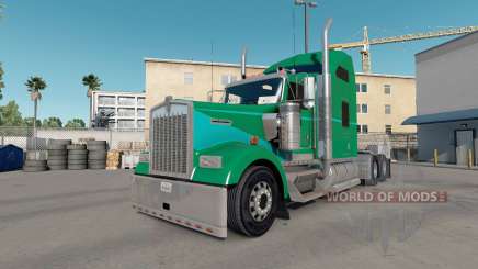 La peau de l'Argile Verte sur le camion Kenworth W900 pour American Truck Simulator