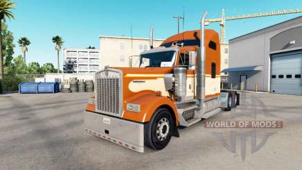 Haut Einer Orange, die auf dem truck-Kenworth W900 für American Truck Simulator
