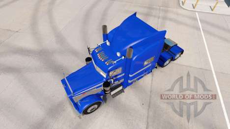 La peau Bleu Et Gris Métallisé sur le camion Pet pour American Truck Simulator