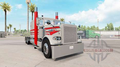 La peau Grise Et Rouge pour le camion Peterbilt  pour American Truck Simulator