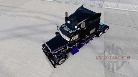 Haut-Schwarz & Lila Peterbilt 389 Traktor für American Truck Simulator