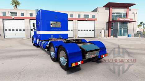 La peau Bleu Dur v2.0 tracteur Peterbilt 389 pour American Truck Simulator