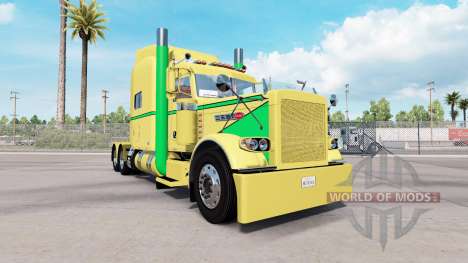 Peau Jaune Vert pour le camion Peterbilt 389 pour American Truck Simulator