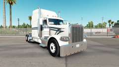 La peau Noire Doublure sur le camion Peterbilt 389 pour American Truck Simulator