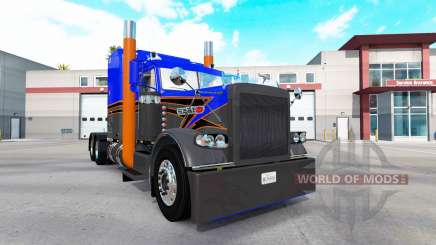 La peau Gris Orange v2.0 tracteur Peterbilt 389 pour American Truck Simulator