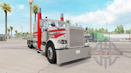 Haut Grau & Rot für den truck-Peterbilt 389 für American Truck Simulator