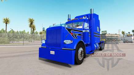 Bleu Dur de la peau pour le camion Peterbilt 389 pour American Truck Simulator