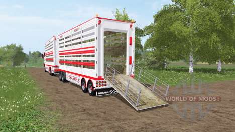 Scania R730 cattle transport v2.1 für Farming Simulator 2017