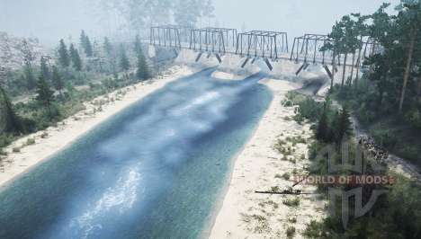 Mezhyhirya - Bas par la rivière pour Spintires MudRunner