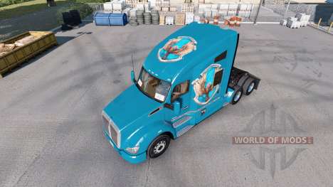 Skins Hogwarts-Häuser für die Zugmaschine Kenwor für American Truck Simulator
