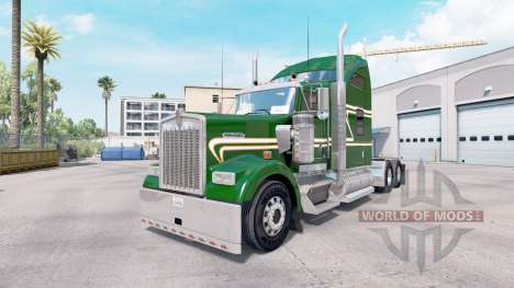 Peau Vert Or sur le camion Kenworth W900 pour American Truck Simulator