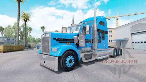 La peau Bleu Noir pour camion-tracteur Kenworth  pour American Truck Simulator