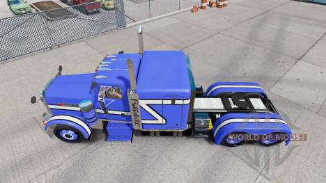 Peau Bleu Rollin dans le camion Peterbilt 379 pour American Truck Simulator