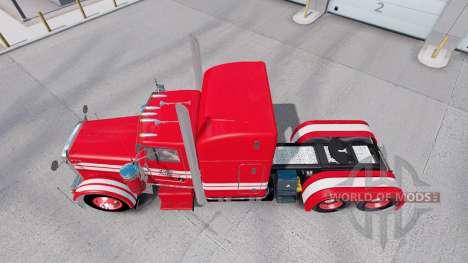 Peau Rouge sur Rollin Transport Peterbilt 379 tr pour American Truck Simulator