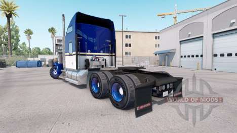 Peau Bleu Jaune Blanc pour camion Kenworth W900 pour American Truck Simulator