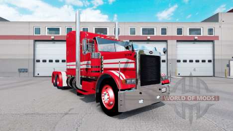 Haut Rot auf Rollin Transport Peterbilt 379 trac für American Truck Simulator