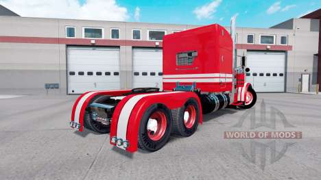 Peau Rouge sur Rollin Transport Peterbilt 379 tr pour American Truck Simulator