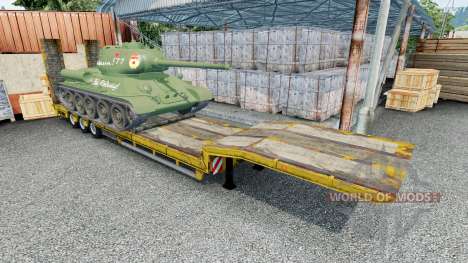 Semitrailer with cargo T-34-85 für Euro Truck Simulator 2