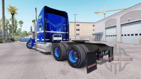 Le Bleu de la peau sur un Blanc camion Kenworth  pour American Truck Simulator