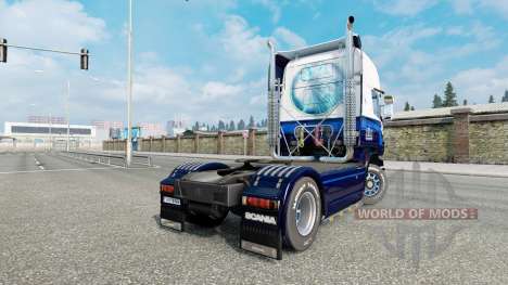 Le Bleu de la peau V8 camion Scania R-série pour Euro Truck Simulator 2